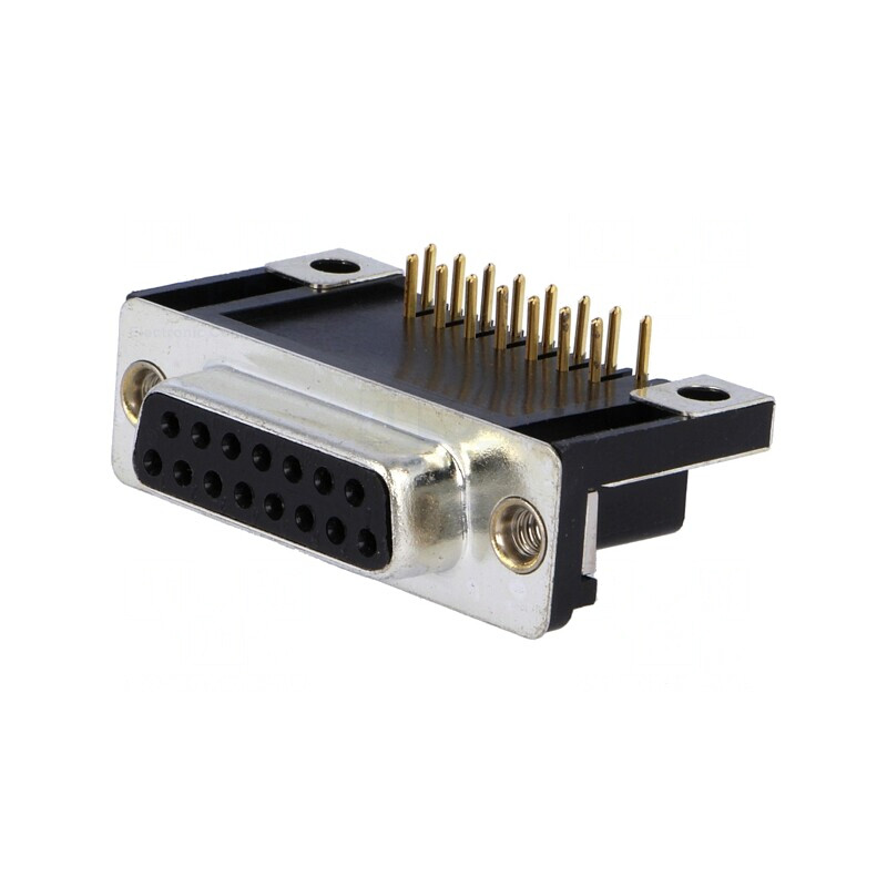 Soclu D-Sub 15 PIN 90° THT Mamă | Electronic-mag.ro | Componente Electronice