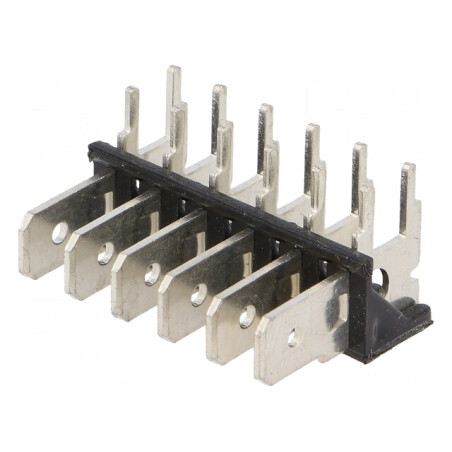 Conector Spadă THT Alamă Cositorit 6.4mm 0.8mm 500V | Electronic-mag.ro | Componente Electronice
