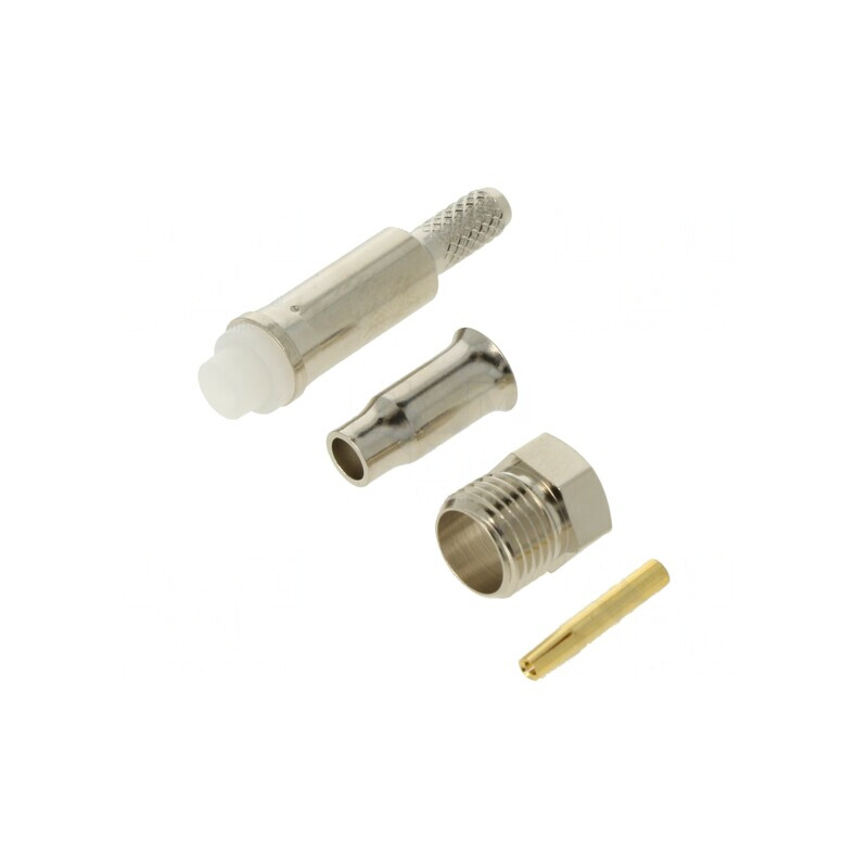 Adaptor FME Straight Jack Hexagonal Nickel Plated RG174A/U | Electronic-mag.ro | Componente Electronice