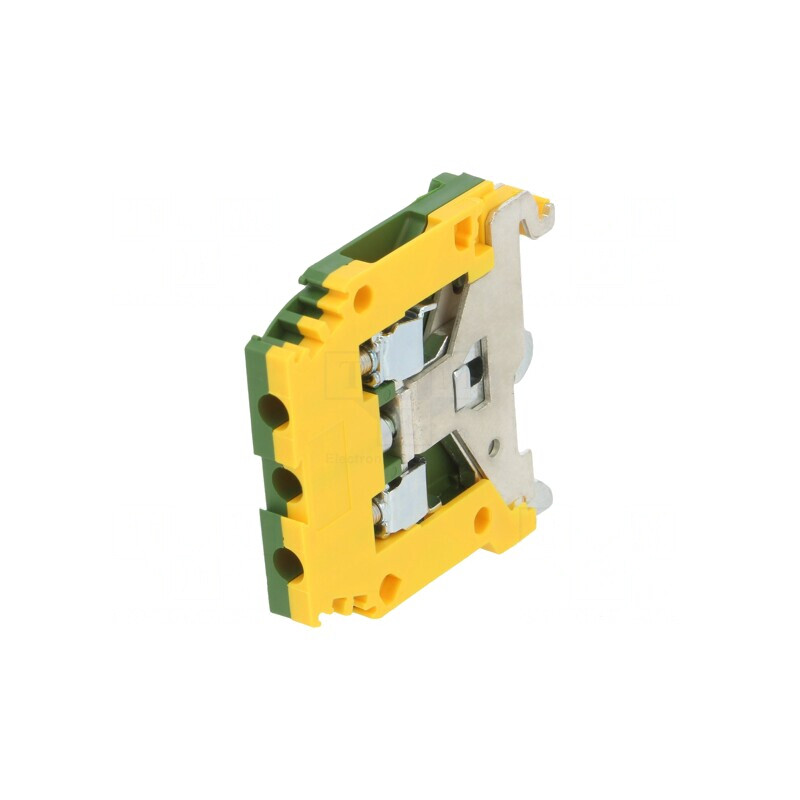 Conector Îmbinare Șine 0,2-4mm2 2 Borne Galben-Verde | Electronic-mag.ro | Componente Electronice
