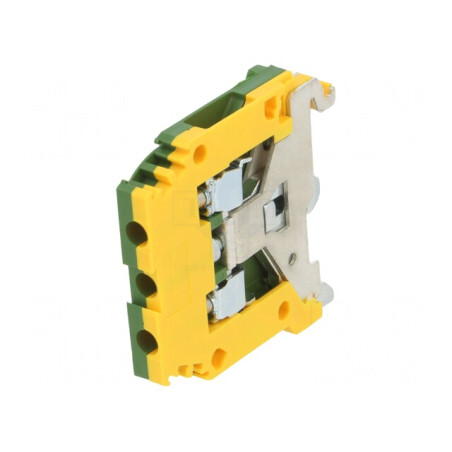 Conector Îmbinare Șine 0,2-4mm2 2 Borne Galben-Verde | Electronic-mag.ro | Componente Electronice