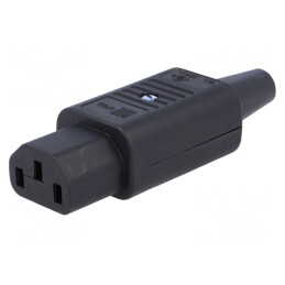 Conector alimentare AC IEC 60320 drept 10A 250V | Electronic-mag.ro | Componente Electronice