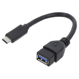 Cablu OTG USB 3.0 USB A la USB C 0,2m Negru | Electronic-mag.ro | Componente Electronice