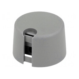 Buton rotativ gri cu indicator plastic 6,35mm | Electronic-mag.ro | Componente Electronice