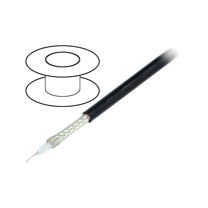 Cablu coaxial RG58 negru 100m | Electronic-mag.ro | Componente Electronice