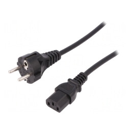 Cablu Alimentare Negru 1,2m 10A 250V | Electronic-mag.ro | Componente Electronice
