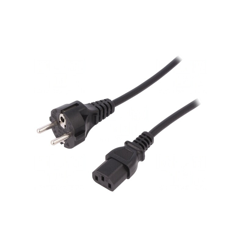 Cablu Alimentare Negru 1,2m 10A 250V | Electronic-mag.ro | Componente Electronice