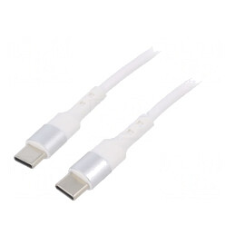 Cablu USB C 0,5m Alb | Electronic-mag.ro | Componente Electronice