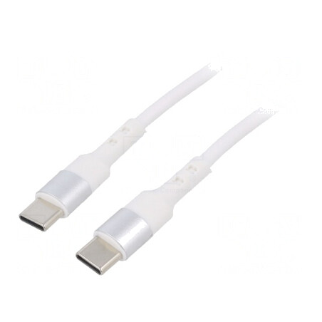 Cablu USB C 0,5m Alb | Electronic-mag.ro | Componente Electronice