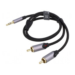 Cablu Jack 3,5mm RCA 0,5m Aurit | Electronic-mag.ro | Componente Electronice