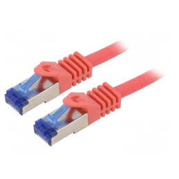 Patch Cord Ethernet Cat6a S/FTP LSZH Roșu 1.5m | Electronic-mag.ro | Componente Electronice