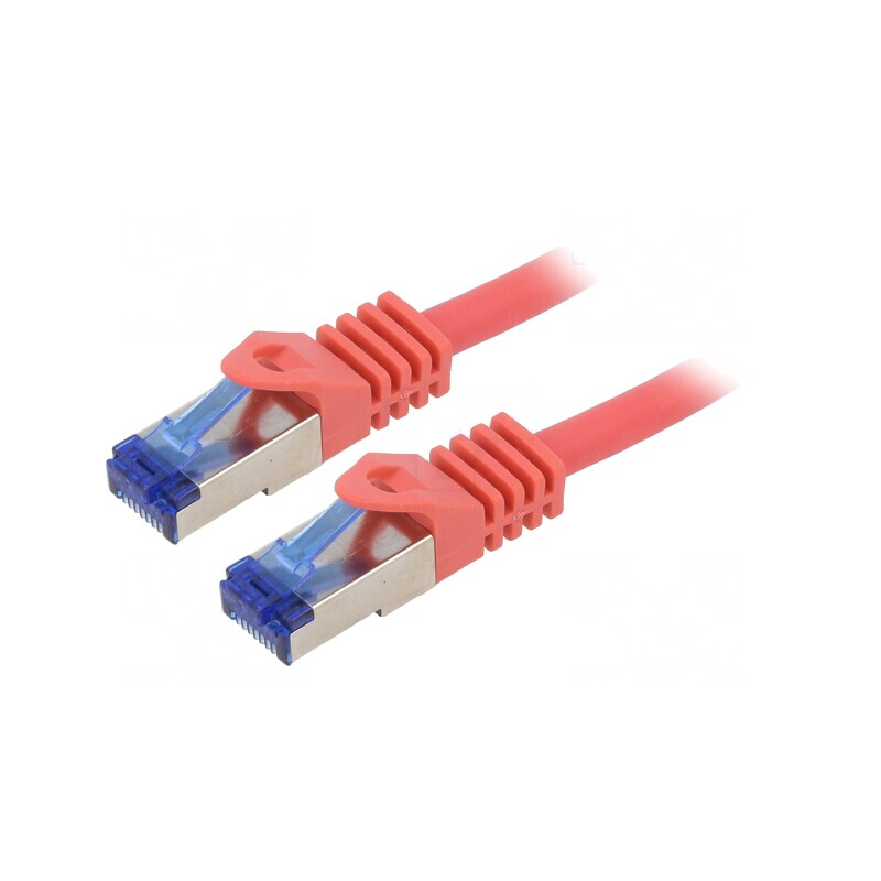Patch Cord Ethernet Cat6a S/FTP LSZH Roșu 1.5m | Electronic-mag.ro | Componente Electronice