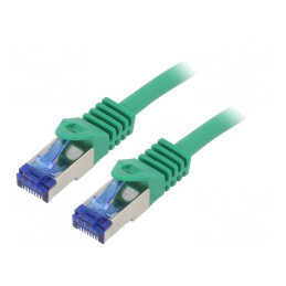 Patch cord S/FTP Cat6a verde 1,5m LSZH | Electronic-mag.ro | Componente Electronice