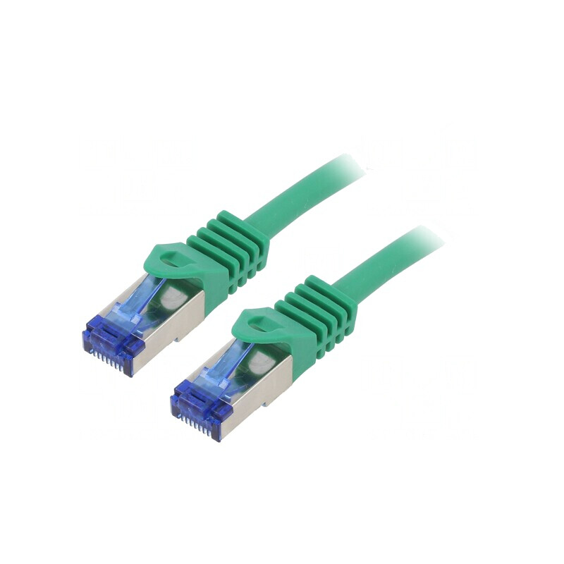 Patch cord S/FTP Cat6a verde 1,5m LSZH | Electronic-mag.ro | Componente Electronice