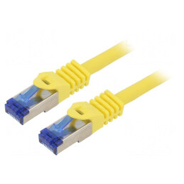 Patch Cord S/FTP Cat6a Cu LSZH Galben 1.5m | Electronic-mag.ro | Componente Electronice