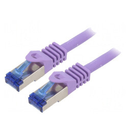 Cablu Patch S/FTP Cat6a Cu LSZH Violet 1,5m | Electronic-mag.ro | Componente Electronice