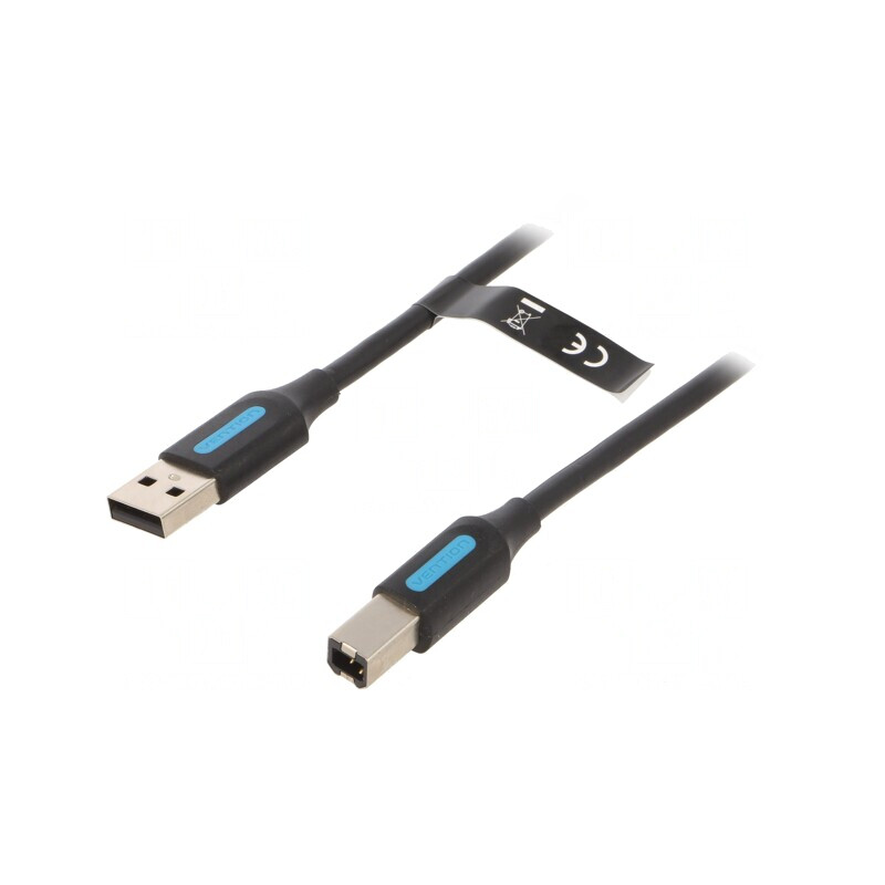Cablu USB 2.0 A-B 5m Negru | Electronic-mag.ro | Componente Electronice
