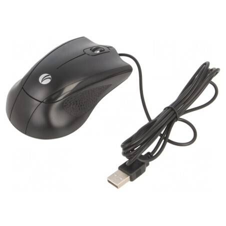 Mouse optic negru USB cu cablu 1,8m 3 butoane | Electronic-mag.ro | Componente Electronice