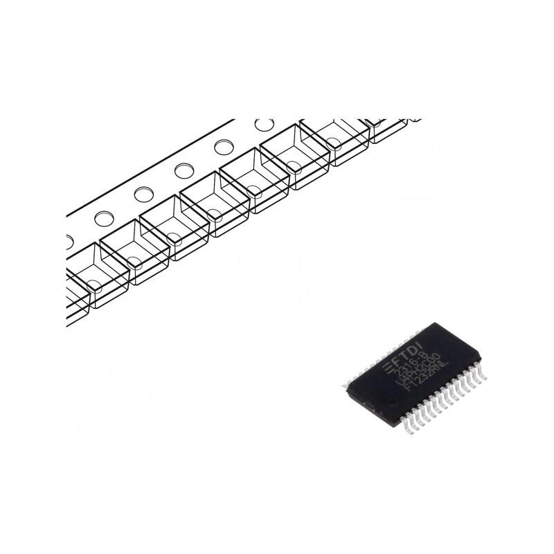 Interfață USB-UART Full Speed 3.3-5.25VDC SSOP28 | Electronic-mag.ro | Componente Electronice