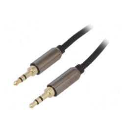 Cablu Audio Jack 3.5mm Aurit 1m Negru