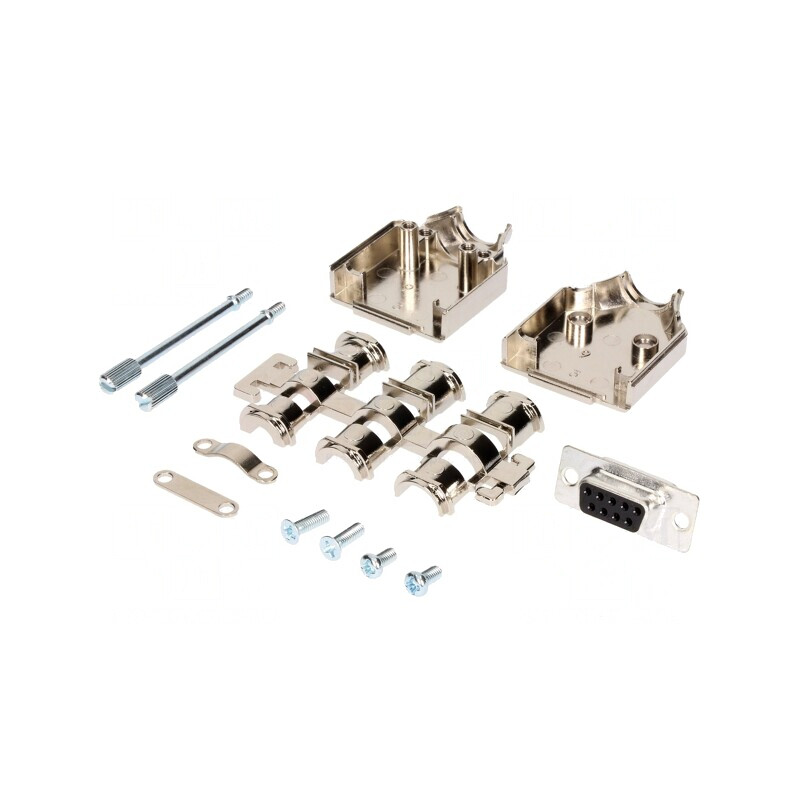 D-Sub 9-Pin Mufă Mamă Lipire pe Cablu Kit Complet | Electronic-mag.ro | Componente Electronice