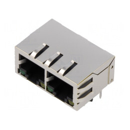 Soclu RJ45 8P8C Ecranat cu LED | Electronic-mag.ro | Componente Electronice