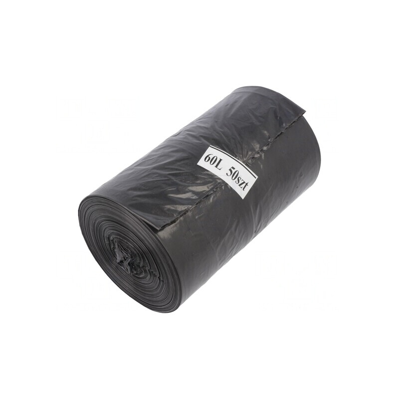 Saci de Gunoi Polietilenă Neagră 60L - 50 Buc. | Electronic-mag.ro | Componente Electronice