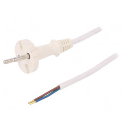 Cablu Electric 1.5m Alb 16A 250V | Electronic-mag.ro | Componente Electronice