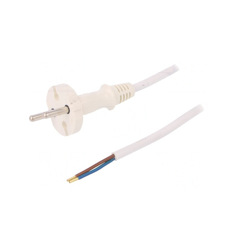 Cablu Electric 1.5m Alb 16A 250V | Electronic-mag.ro | Componente Electronice