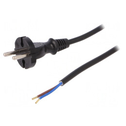 Cablu Alimentare Negru 1.5m 2x1mm2 16A | Electronic-mag.ro | Componente Electronice