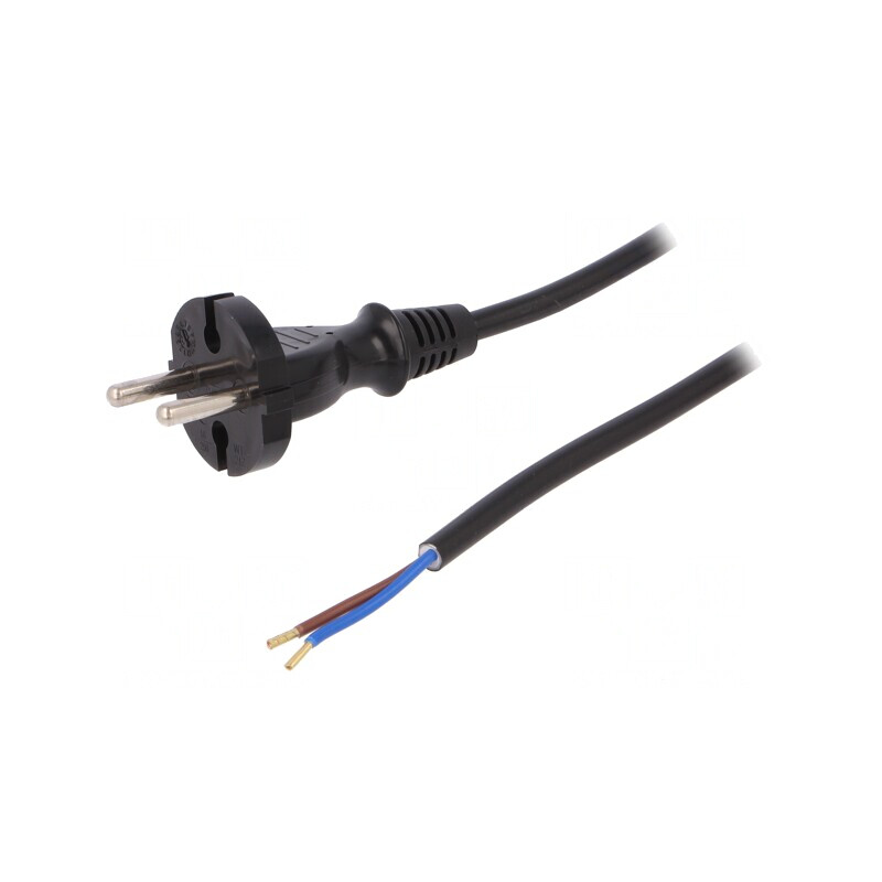 Cablu Alimentare Negru 1.5m 2x1mm2 16A | Electronic-mag.ro | Componente Electronice