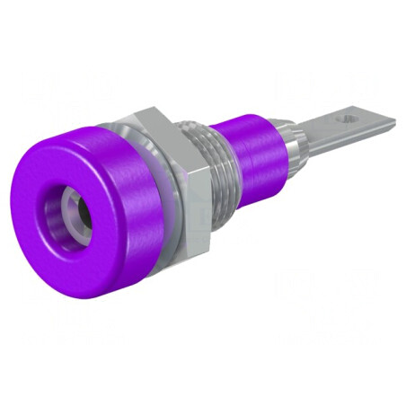 Soclu Banană 2mm 10A Violet pentru Panou | Electronic-mag.ro | Componente Electronice