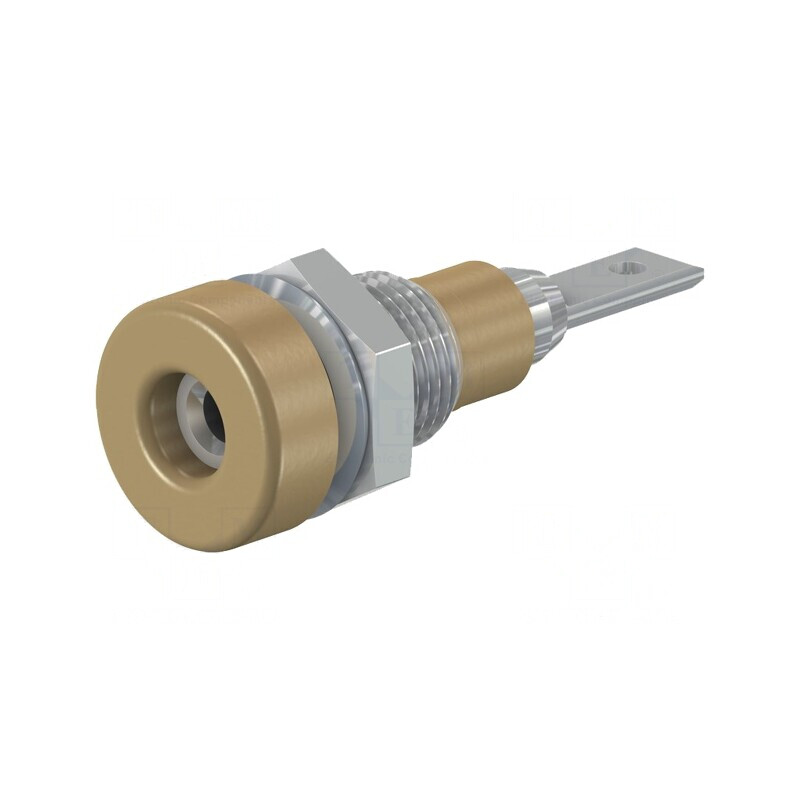 Soclu Banană 2mm 10A Maro pentru Panou | Electronic-mag.ro | Componente Electronice