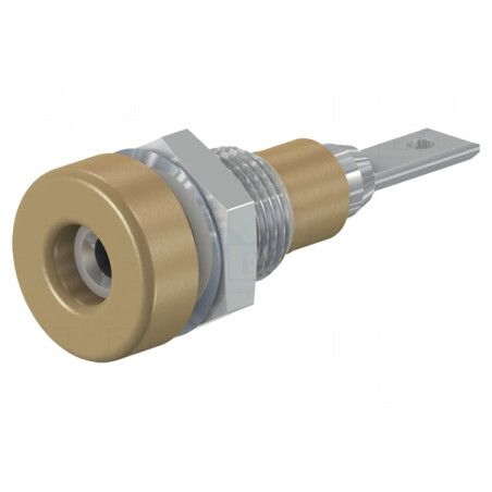 Soclu Banană 2mm 10A Maro pentru Panou | Electronic-mag.ro | Componente Electronice