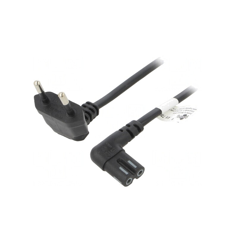 Cablu Alimentare CEE 7/16 Mufă Unghi - IEC C7 Mamă PVC | Electronic-mag.ro | Componente Electronice