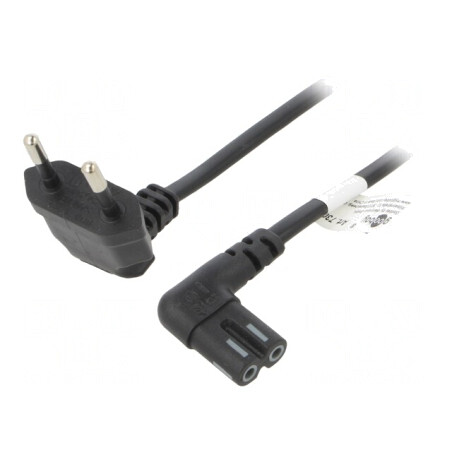 Cablu Alimentare CEE 7/16 Mufă Unghi - IEC C7 Mamă PVC | Electronic-mag.ro | Componente Electronice