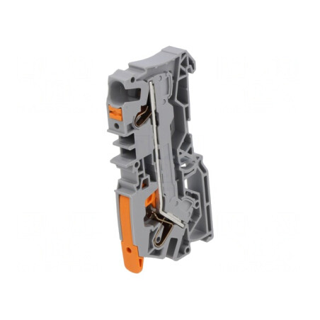 Conector Șine 0,5-6mm² 1 Piste 2 Borne Gri Push-In | Electronic-mag.ro | Componente Electronice