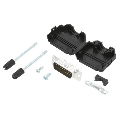Conector D-Sub 15-Pin Tată Lipire Pe Cablu Gold | Electronic-mag.ro | Componente Electronice