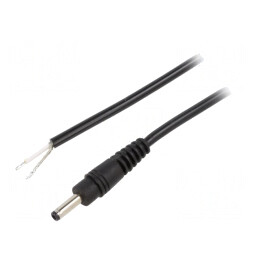 Cablu Alimentare DC 3,5/1,3 Negru 1,5m | Electronic-mag.ro | Componente Electronice