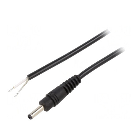 Cablu Alimentare DC 3,5/1,3 Negru 1,5m | Electronic-mag.ro | Componente Electronice