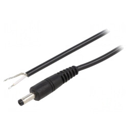 Cablu Alimentare DC 4.0/1.7 Negru 1.5m | Electronic-mag.ro | Componente Electronice