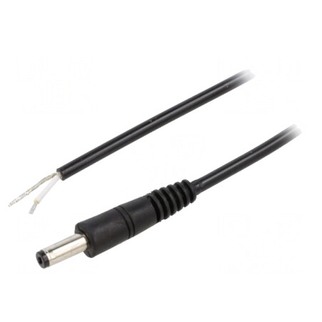 Cablu Alimentare DC Negru 1.5m | Electronic-mag.ro | Componente Electronice