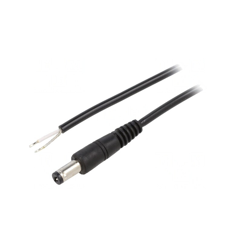 Cablu Electric 1x0,5mm² cu Mufă DC 5,5/1,7 Negru 1,5m | Electronic-mag.ro | Componente Electronice
