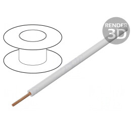 Cablu Silivolt 1V 1x0.75mm2 Silicon Alb 100m | Electronic-mag.ro | Componente Electronice