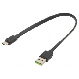 Cablu USB 2.0 A la USB C 0.25m Negru | Electronic-mag.ro | Componente Electronice