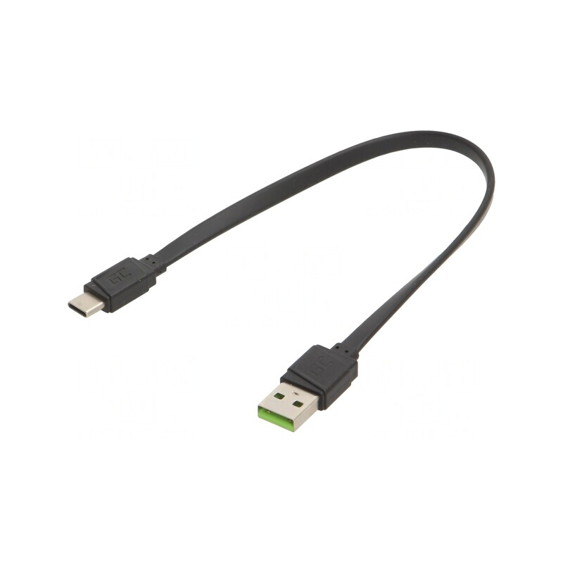 Cablu USB 2.0 A la USB C 0.25m Negru | Electronic-mag.ro | Componente Electronice