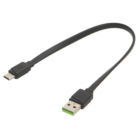 Cablu USB 2.0 A la USB C 0.25m Negru | Electronic-mag.ro | Componente Electronice