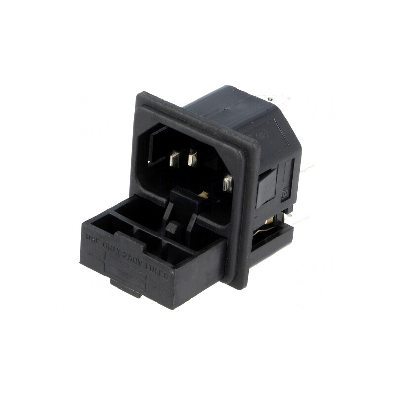 Conector Alimentare AC 10A 250V IEC 60320 | Electronic-mag.ro | Componente Electronice