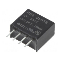 Convertor DC/DC 5V 1W 200mA SIP4 | Electronic-mag.ro | Componente Electronice