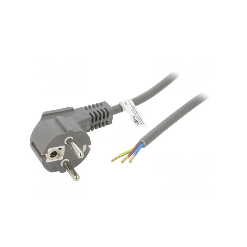 Cablu Alimentare CEE 7/7 Ştecăr Unghi 1,5m Gri 10A | Electronic-mag.ro | Componente Electronice